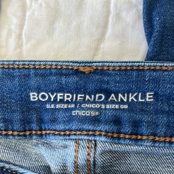 CHICOS Blue boyfriend ankle women’s jeans - Picture 3 of 4